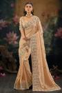 Champagne Gold Kanjivaram Silk Embroidered Saree