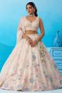Ivory Tissue Silk Embroidered Lehenga Set