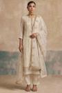 Ivory Georgette Embroidered Kurta Set