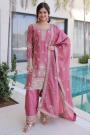 Soft Rose Pink Silk Embroidered Kurta Set