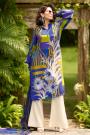 Violet Printed & Embellished Silk Kurta With Dupatta & Palazzo