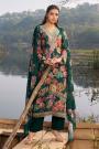 Bottle Green Premium Cotton Printed & Embroidered Kurta Set