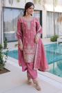 Soft Rose Pink Silk Embroidered Kurta Set