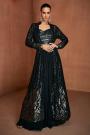 Black Georgette Embroidered 3 Piece Set