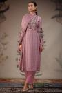 Blush Pink Cotton Printed & Hand Work Kurta Set