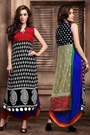 Alluring Layer Style Designer Georgette Kurti With Embroidery with Complimentary necklace