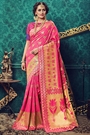 Pink Art Silk Designer Saree